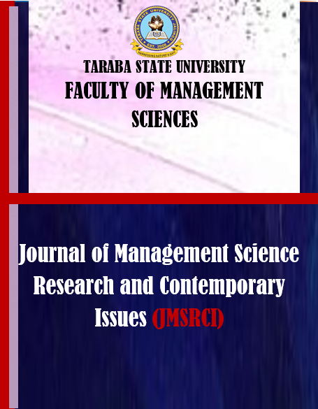 					View Vol. 2 No. 1 (2025): JOURNAL OF MANAGEMENT SCIENCE RESEARCH AND CONTEMPORARY ISSUES (JMSRCI)
				